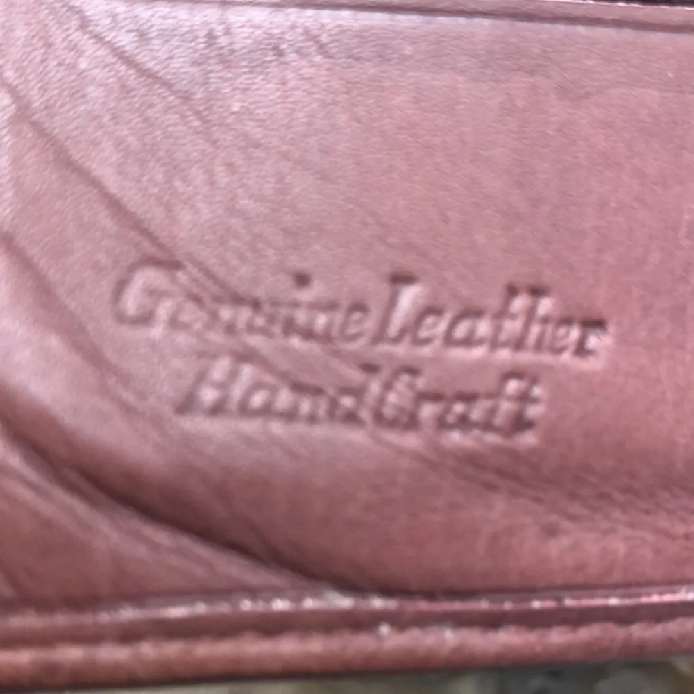 Two EUC leather wallet billfold